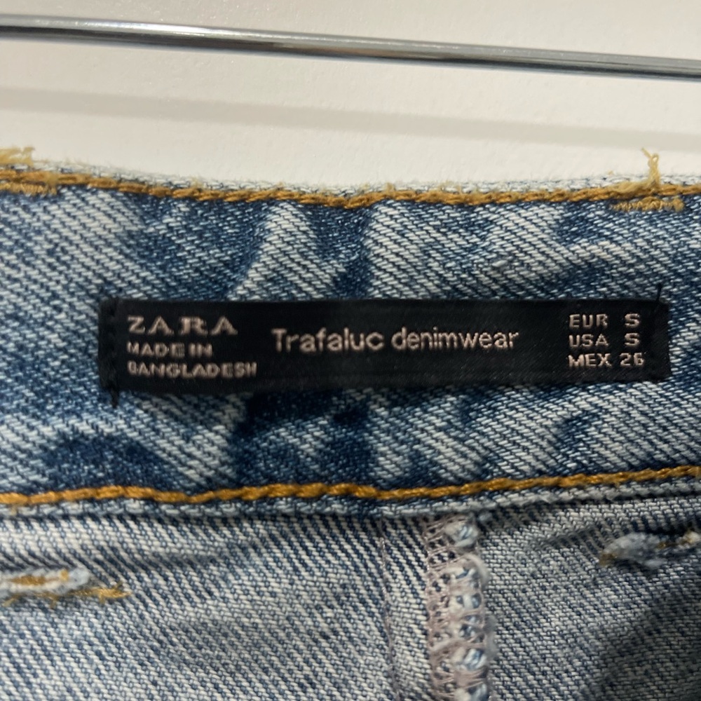 Zara Asymmetrical Distressed Denim Skirt size S - Picture 5 of 7